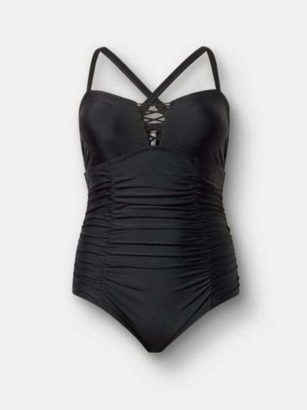 Torrid Swimsuit Size 0 Slim Fix Underwire Strappy Back Sexy Pool Beach Large NWT